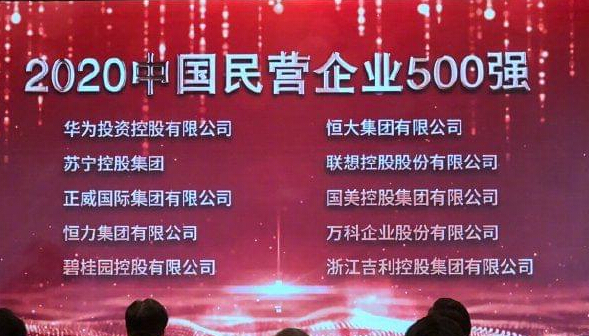 2020中國(guó)民營(yíng)企業(yè)500強(qiáng)榜單發(fā)布